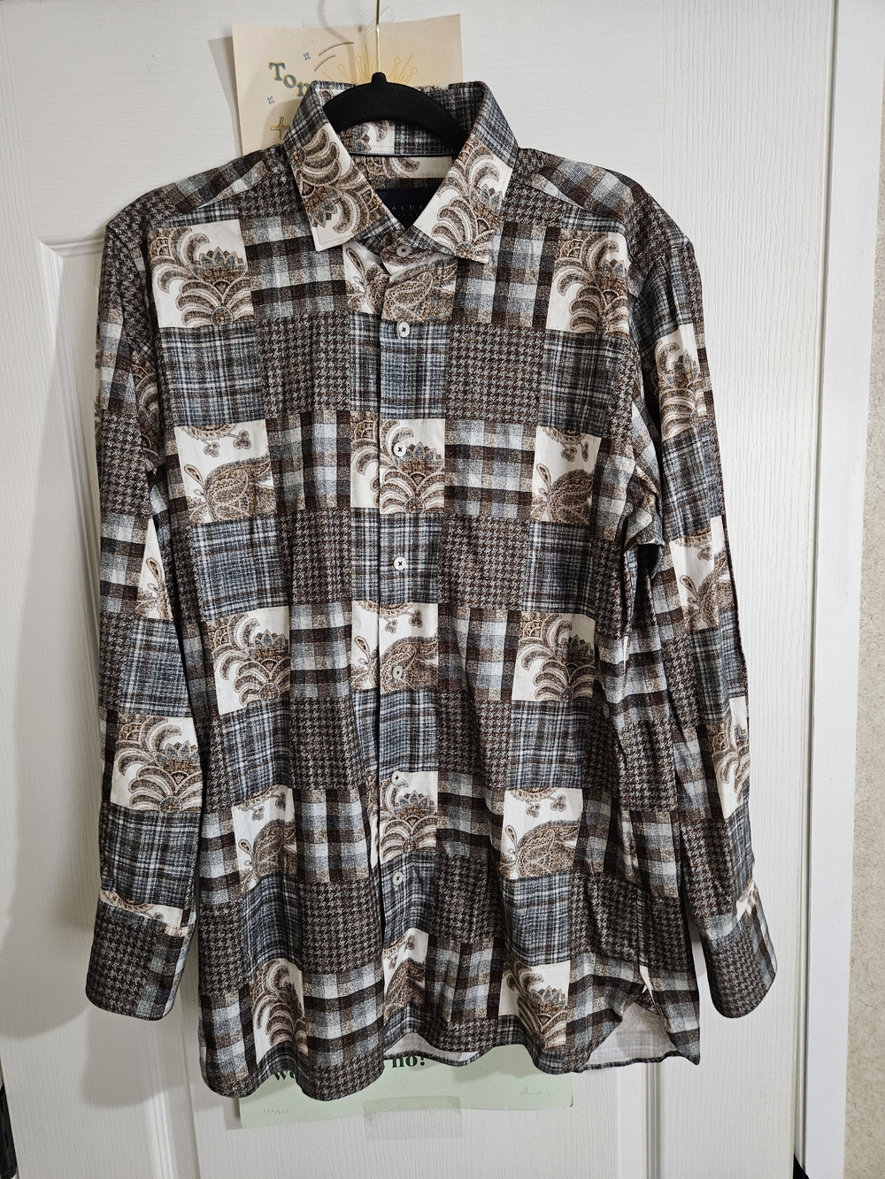 Men's Limited Edition 1/150 Plaid & Paisley Long-Sleeve Button-Down Shirt
